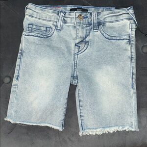 Boys True Religion Buckle Light Blue Jean Shorts
